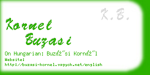 kornel buzasi business card